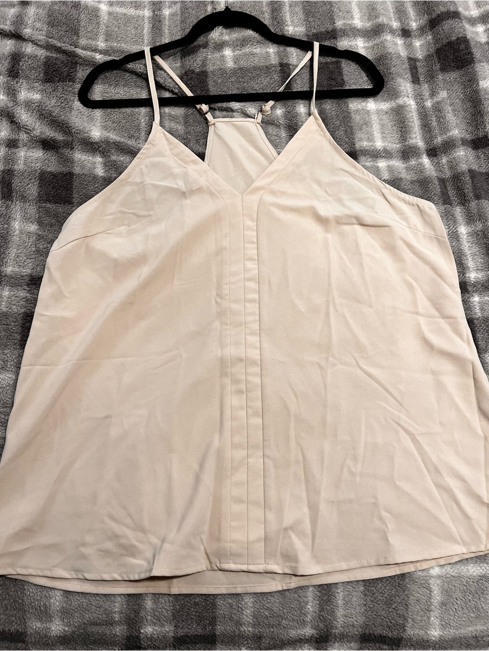 Everyday Neutral Beige V-Neck Spaghetti Strap Cami